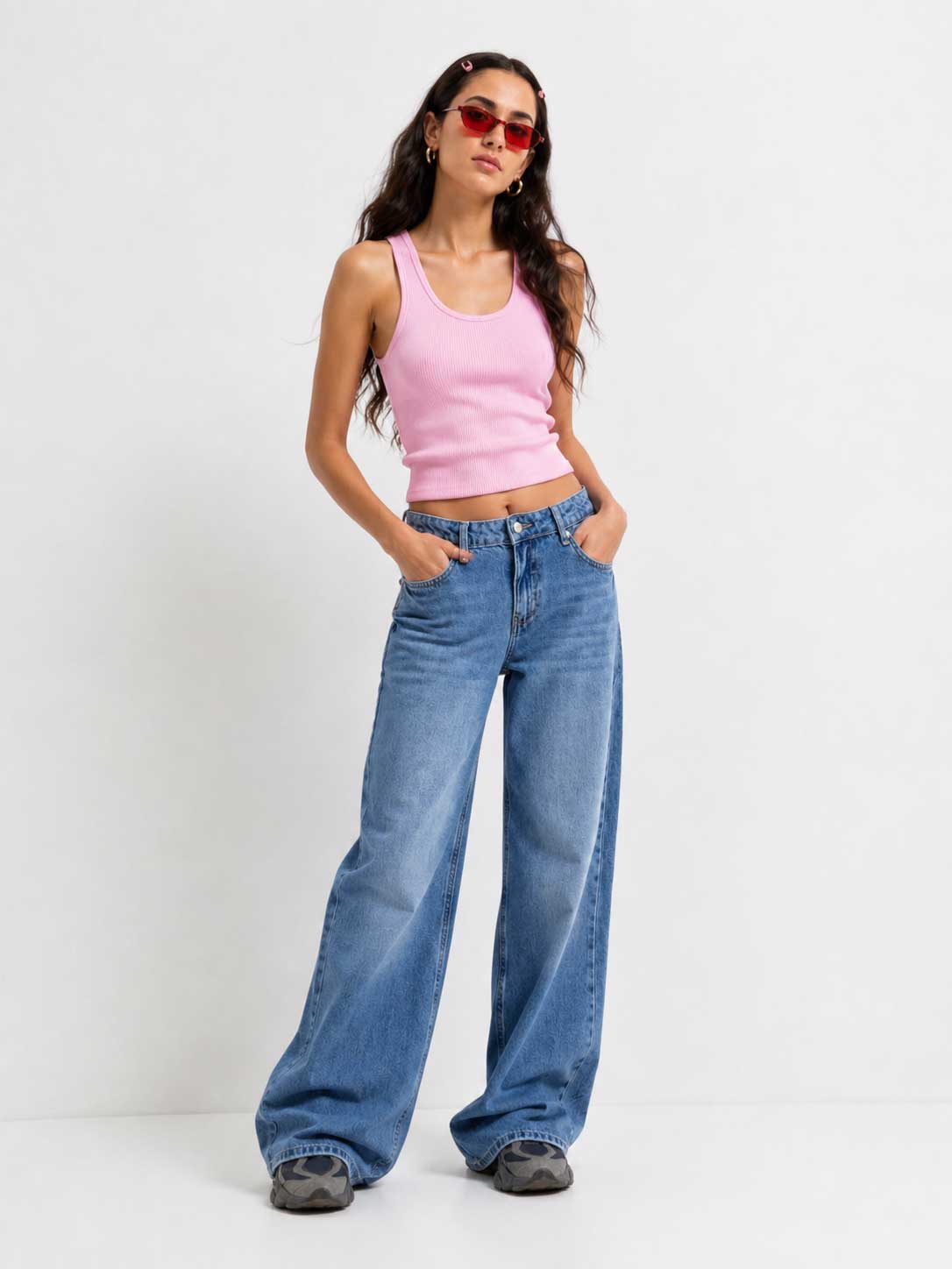 Baggy High-Waist Light Vintage Blue Jeans