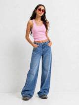 Baggy High-Waist Light Vintage Blue Jeans
