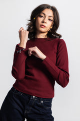 Basic Long Sleeve Top – Burgundy