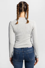 Basic Long Sleeve Top – Light Grey