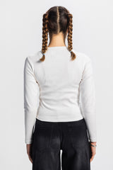 Basic Long Sleeve Top – White