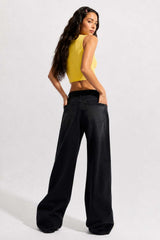 Baggy Low-Waist Washed Black Jeans