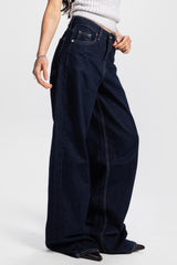 Baggy – Mid-Rise Raw Denim Jeans