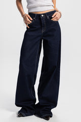 Baggy – Mid-Rise Raw Denim Jeans