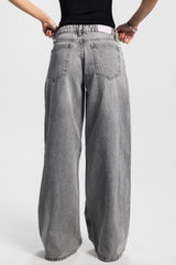 Baggy – Low-Waist Light Grey Jeans