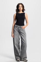 Baggy – Low-Waist Light Grey Jeans