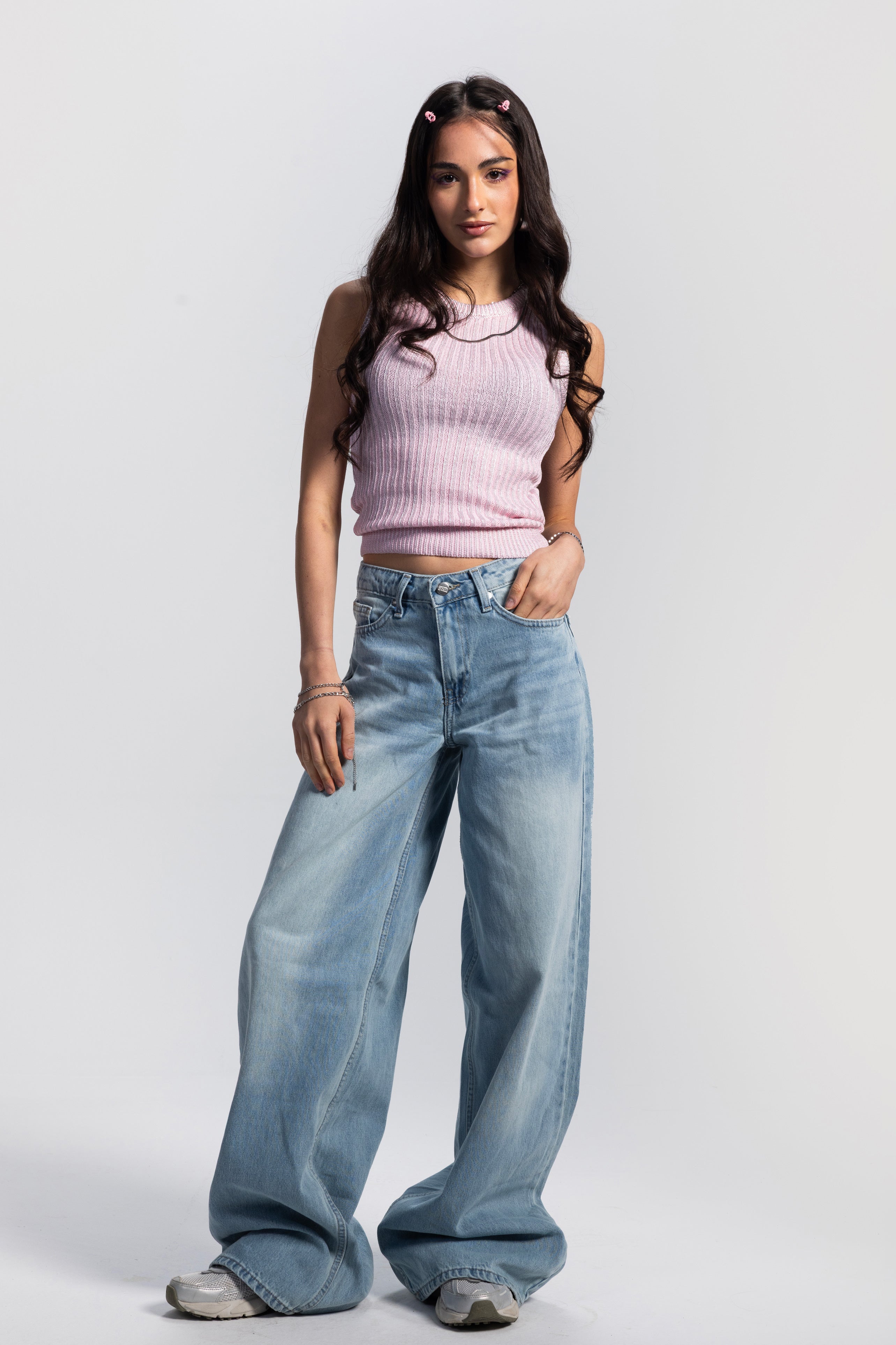 Ultra Baggy – Low-Waist Light Vintage Blue Jeans