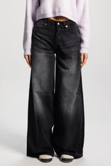 Relaxed Baggy – Low-Waist Washed Dark Grey Jeans