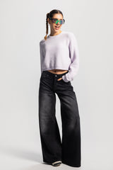 Relaxed Baggy – Low-Waist Washed Dark Grey Jeans