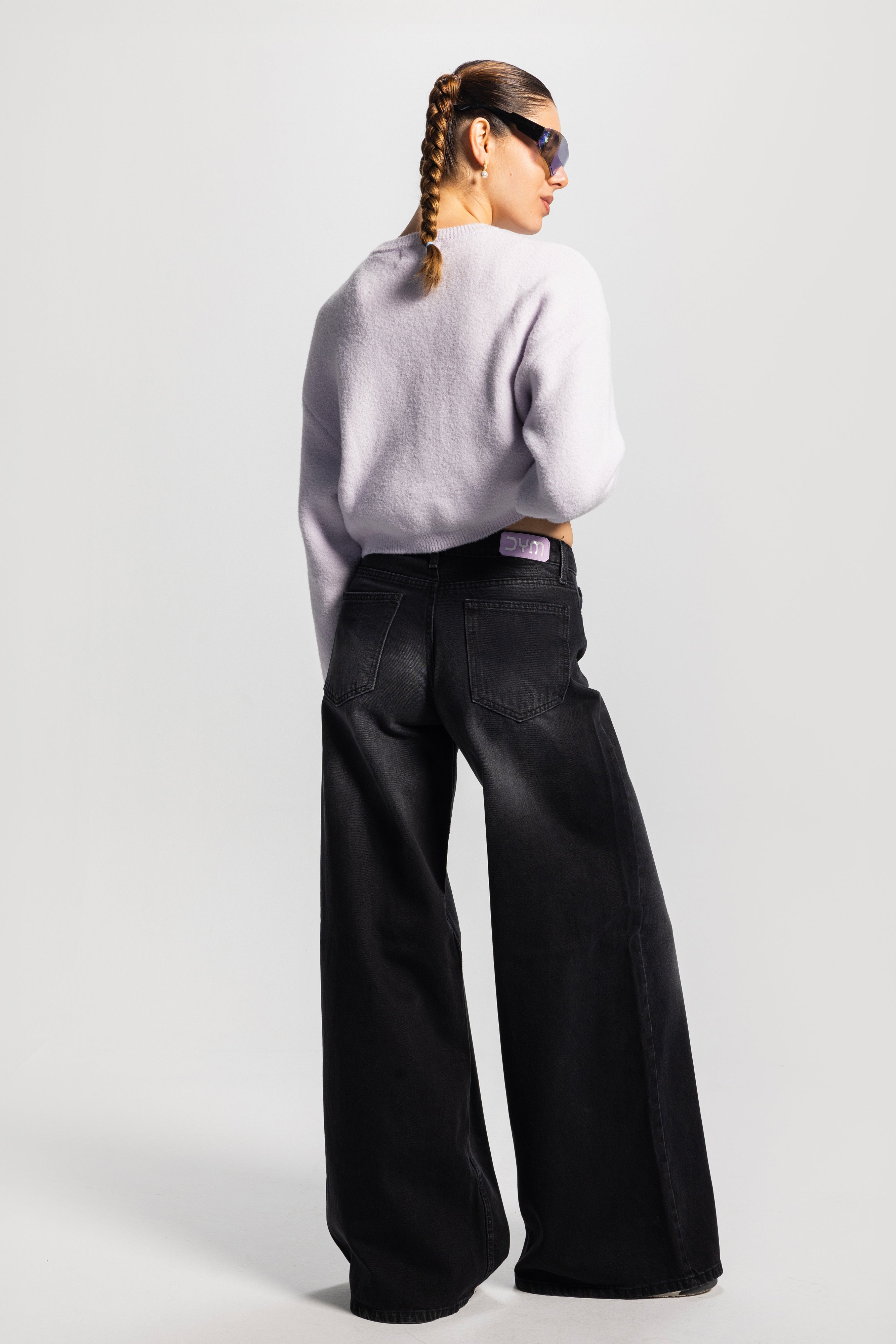 Relaxed Baggy – Low-Waist Washed Dark Grey Jeans