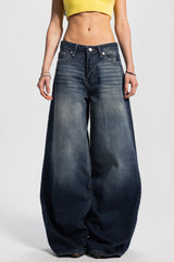 Relaxed Baggy – Low-Waist Dark Vintage Blue Jeans