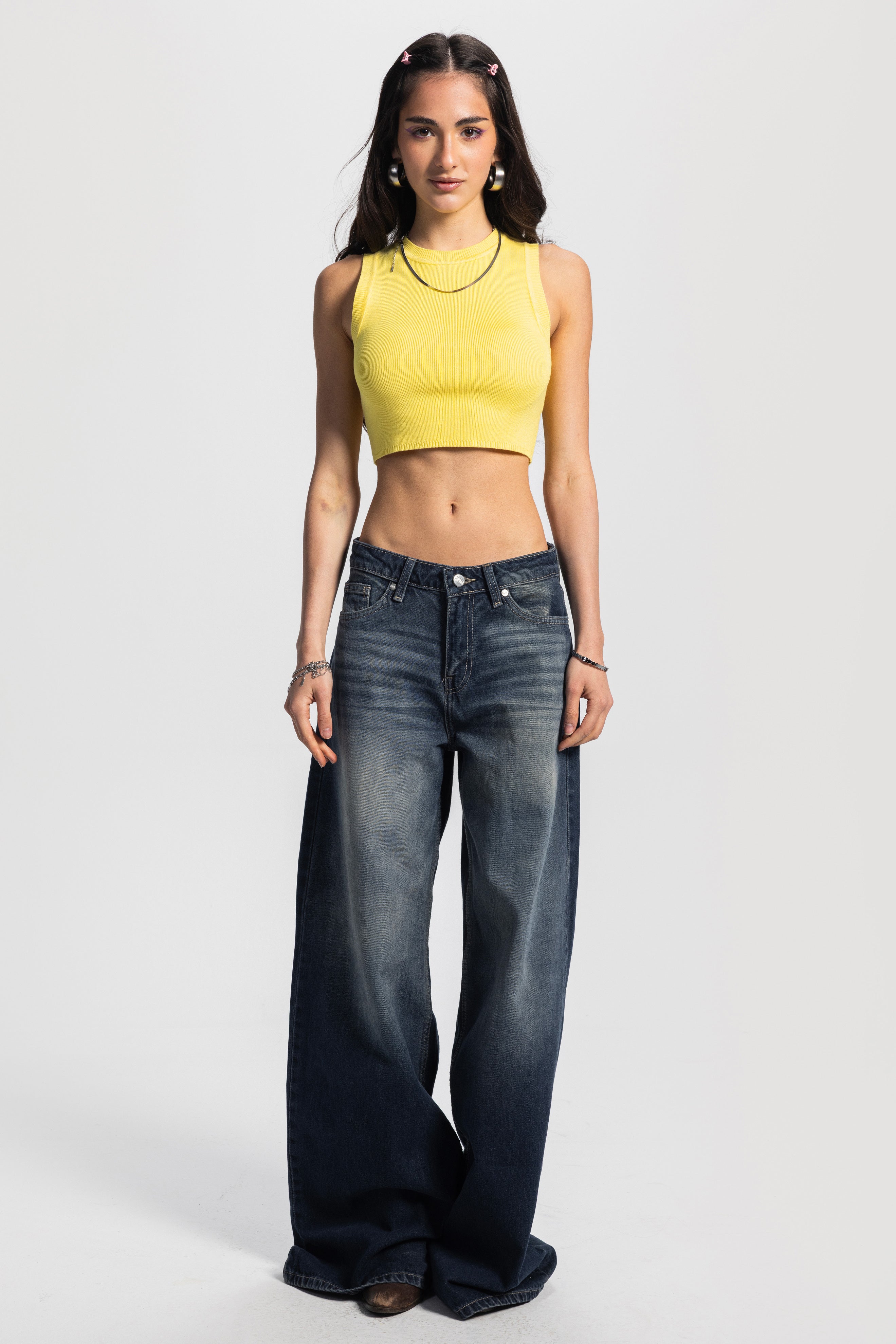 Relaxed Baggy – Low-Waist Dark Vintage Blue Jeans