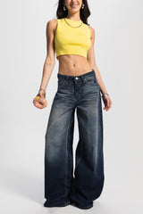 Relaxed Baggy – Low-Waist Dark Vintage Blue Jeans