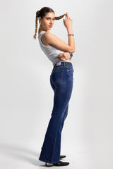 Flare – Low-Waist Dark Blue Jeans