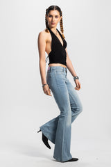 Flare – Low-Waist Light Vintage Blue Jeans