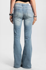 Flare – Low-Waist Light Vintage Blue Jeans