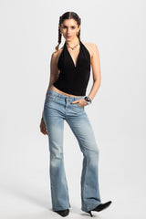Flare – Low-Waist Light Vintage Blue Jeans