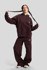 Oversized Hoodie – Burgundy