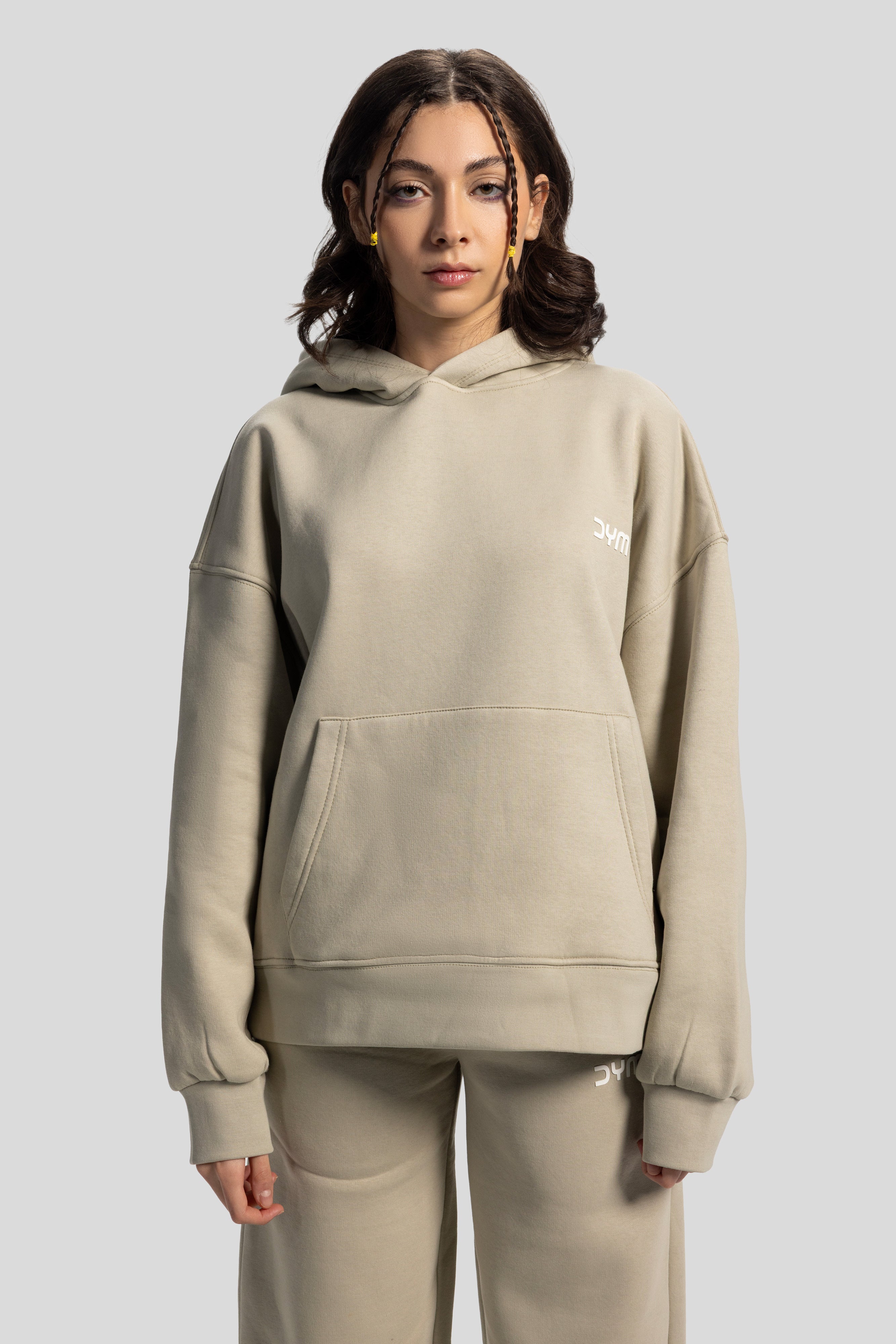 Oversized Hoodie – Ecru White