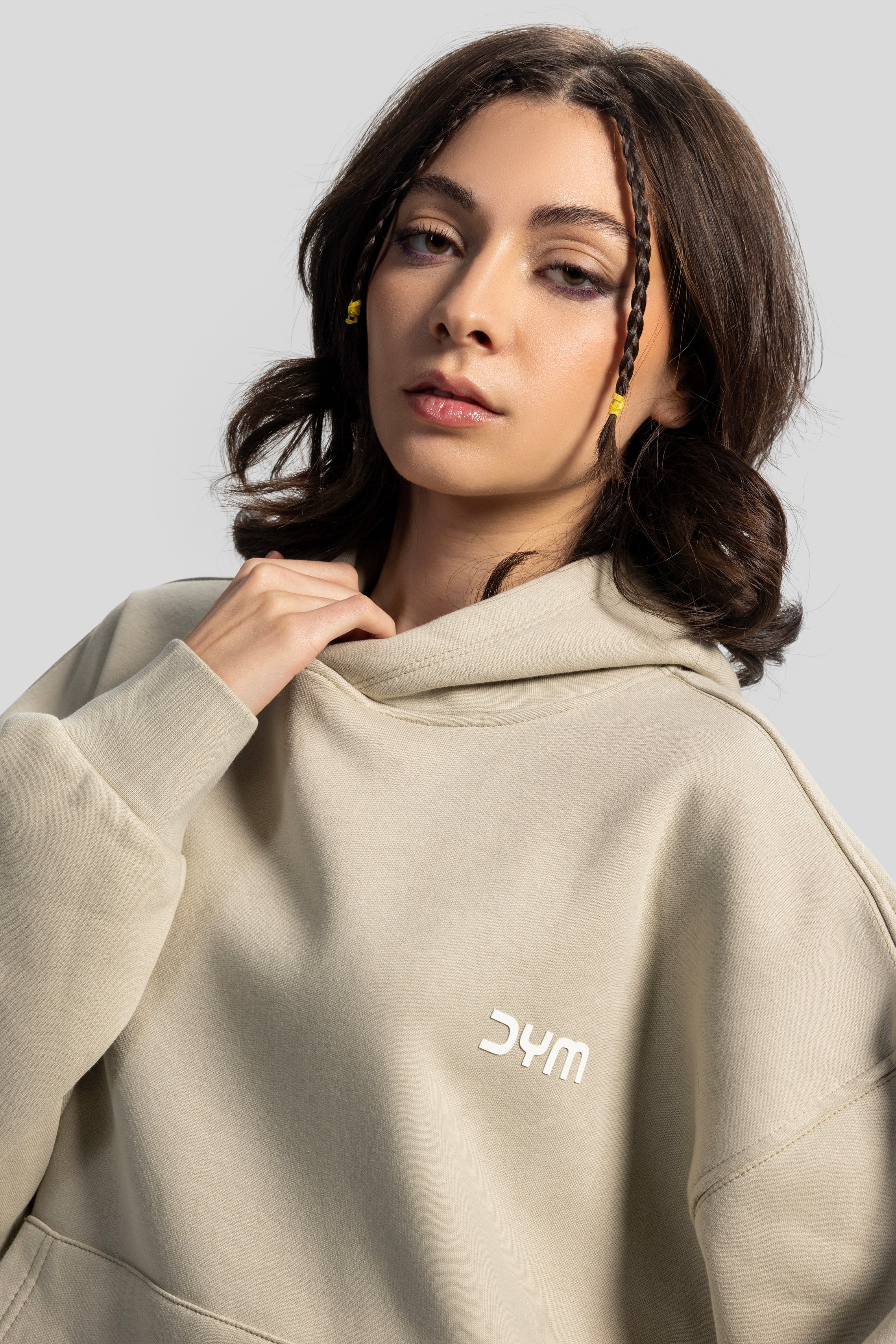Oversized Hoodie – Ecru White