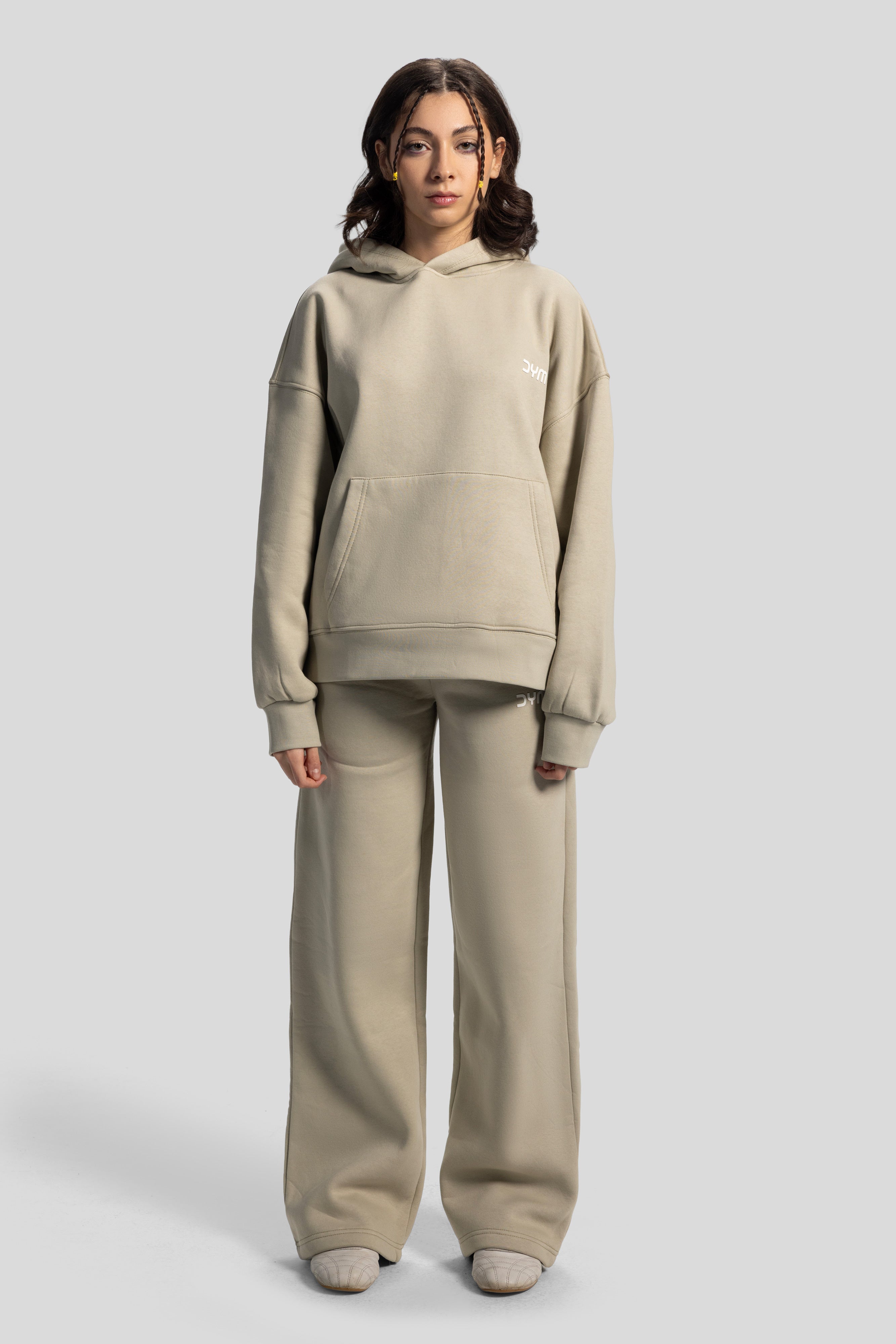 Oversized Hoodie – Ecru White
