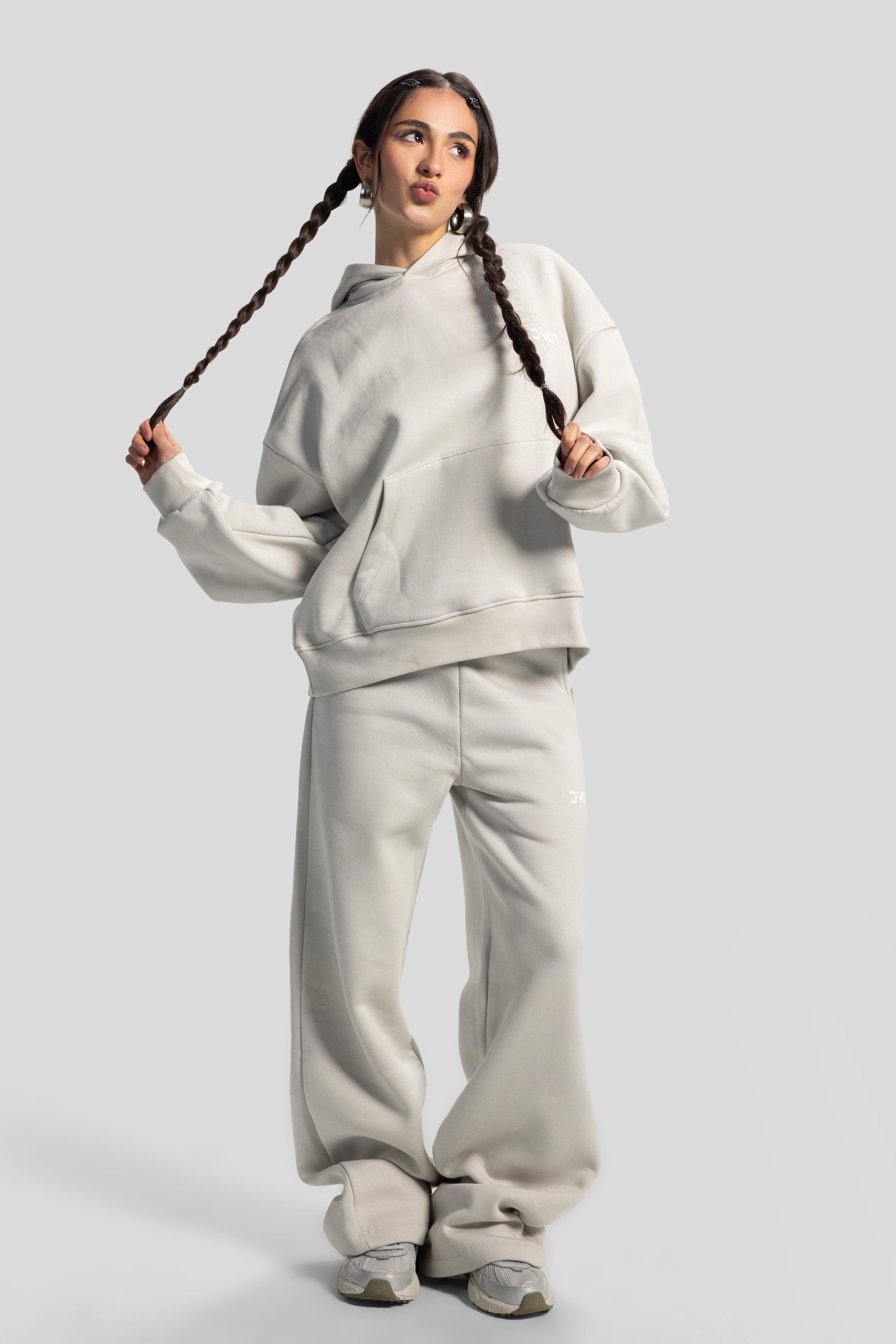 Oversized Hoodie – Light Grey