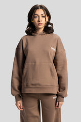 Oversized Hoodie – Soft Brown