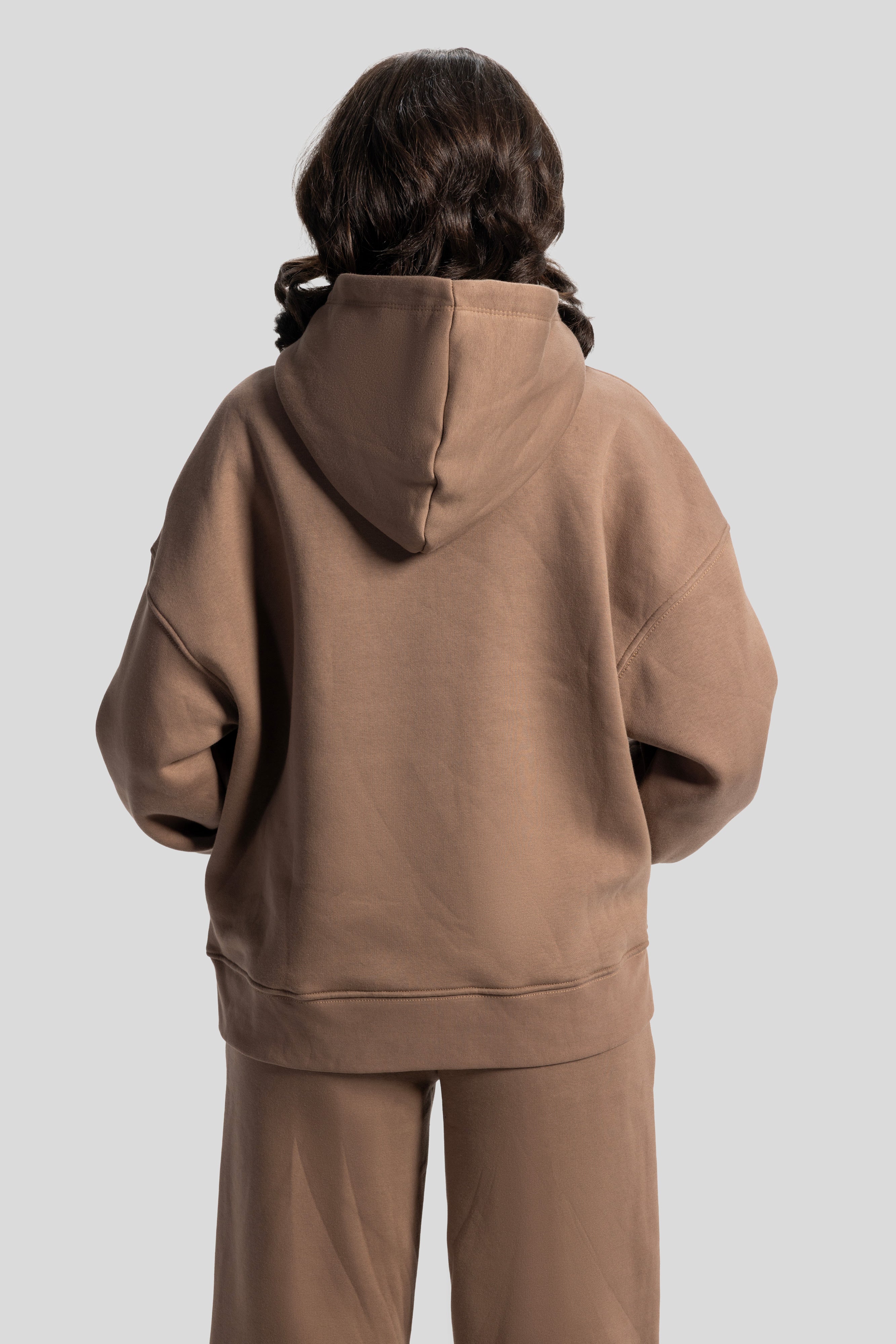 Oversized Hoodie – Soft Brown