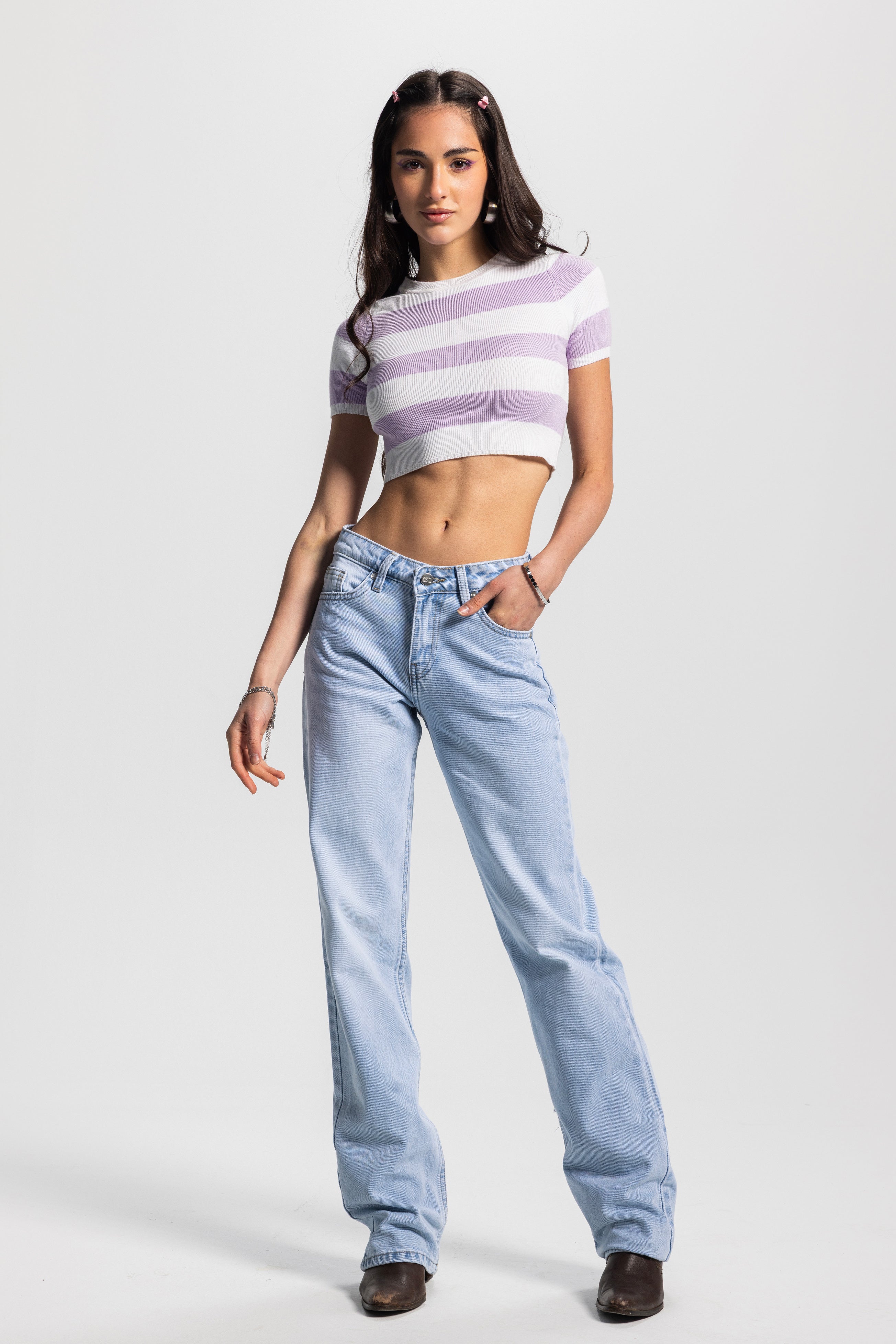 Straight – Low-Waist Mid Blue Jeans