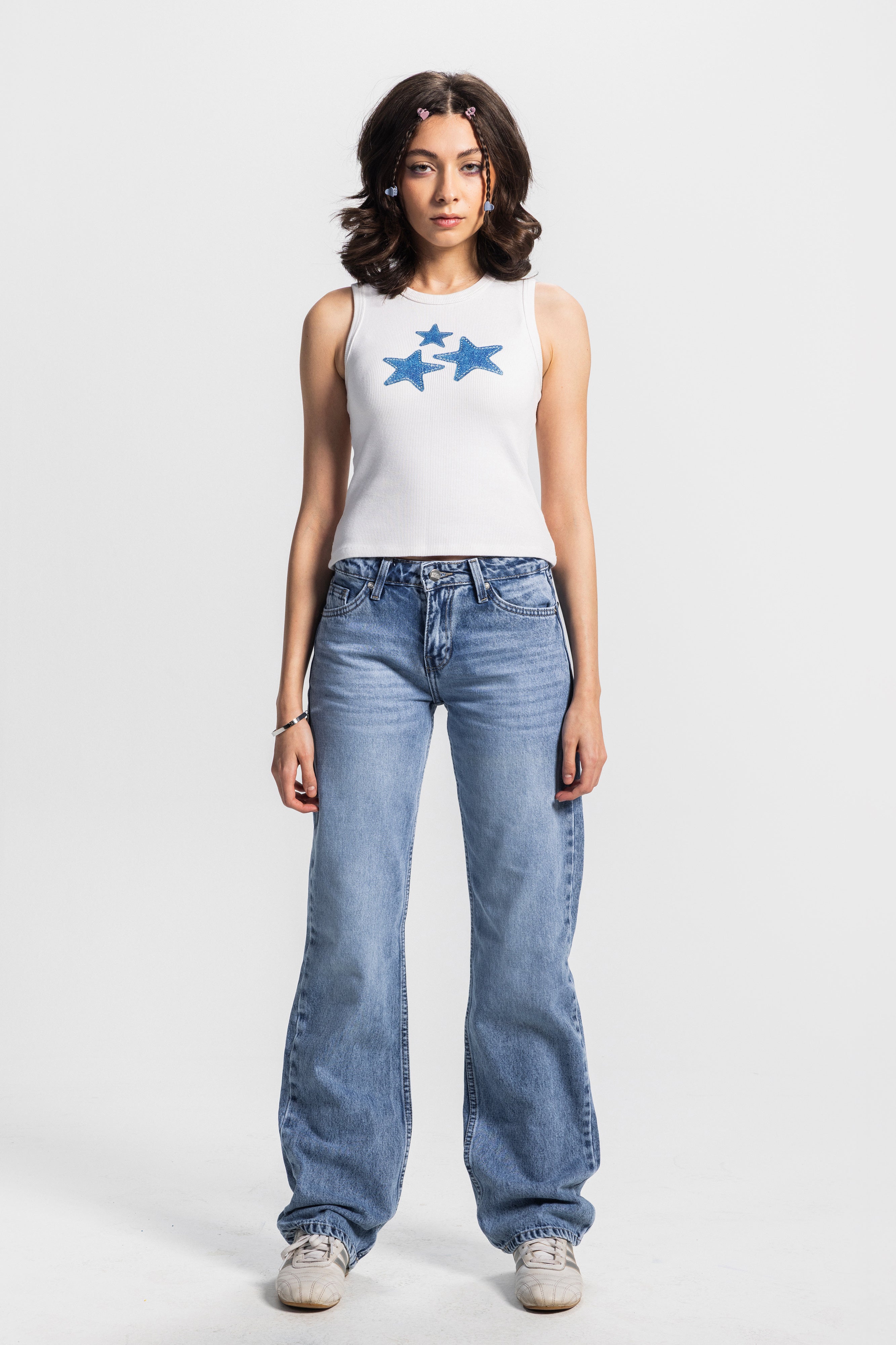 Straight – Low-Waist Mid Blue Jeans