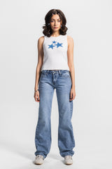 Straight – Low-Waist Mid Blue Jeans