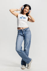 Straight – Low-Waist Mid Blue Jeans