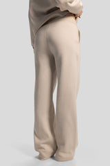 Wide-Leg Sweatpants – Beige