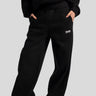 Wide-Leg Sweatpants – Black