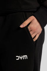 Wide-Leg Sweatpants – Black