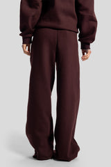 Wide-Leg Sweatpants – Burgundy