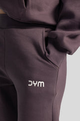 Wide-Leg Sweatpants – Dark Mauve
