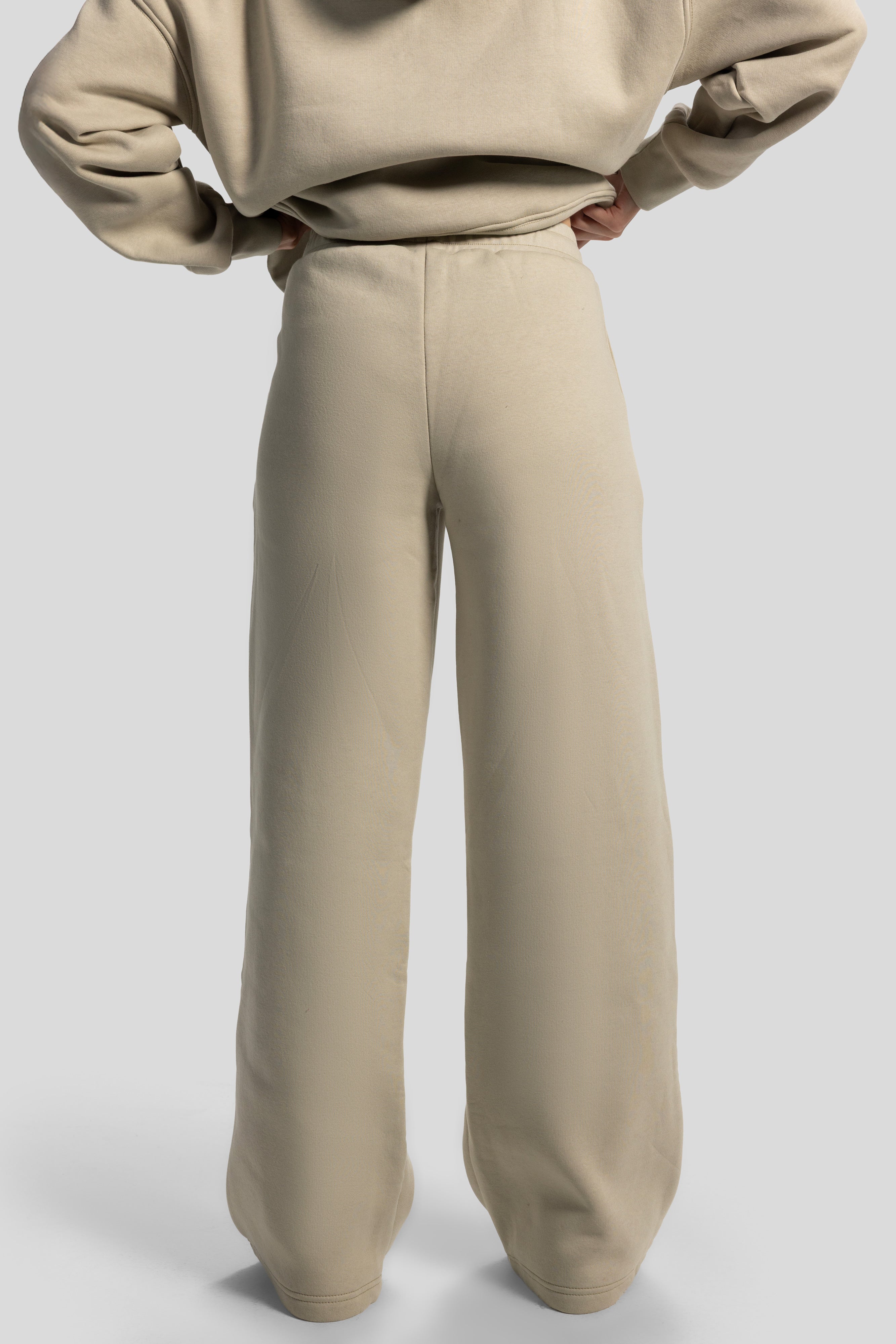 Wide-Leg Sweatpants – Ecru White