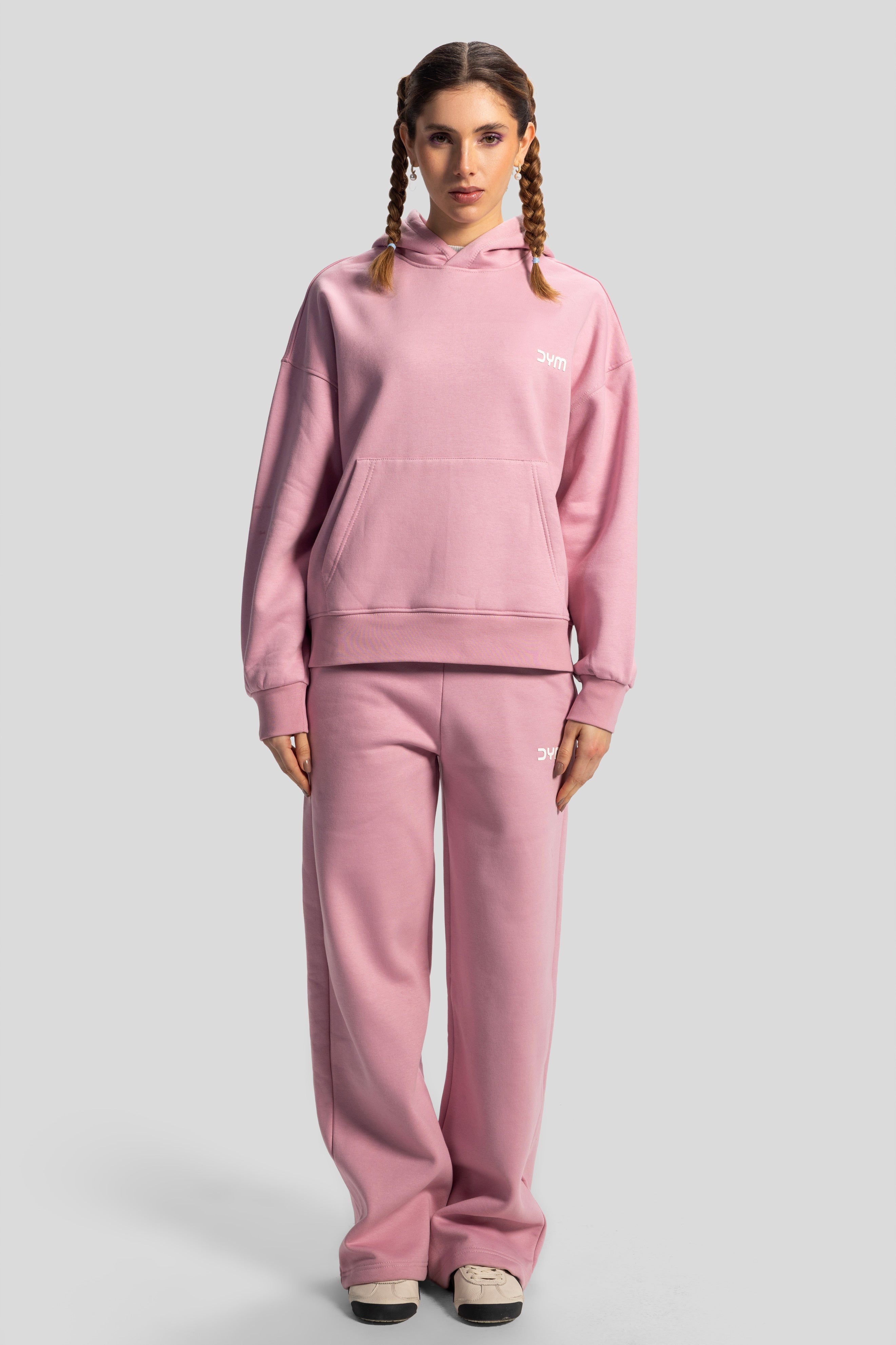 Wide-Leg Sweatpants – Pink
