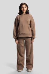 Wide-Leg Sweatpants – Soft Brown