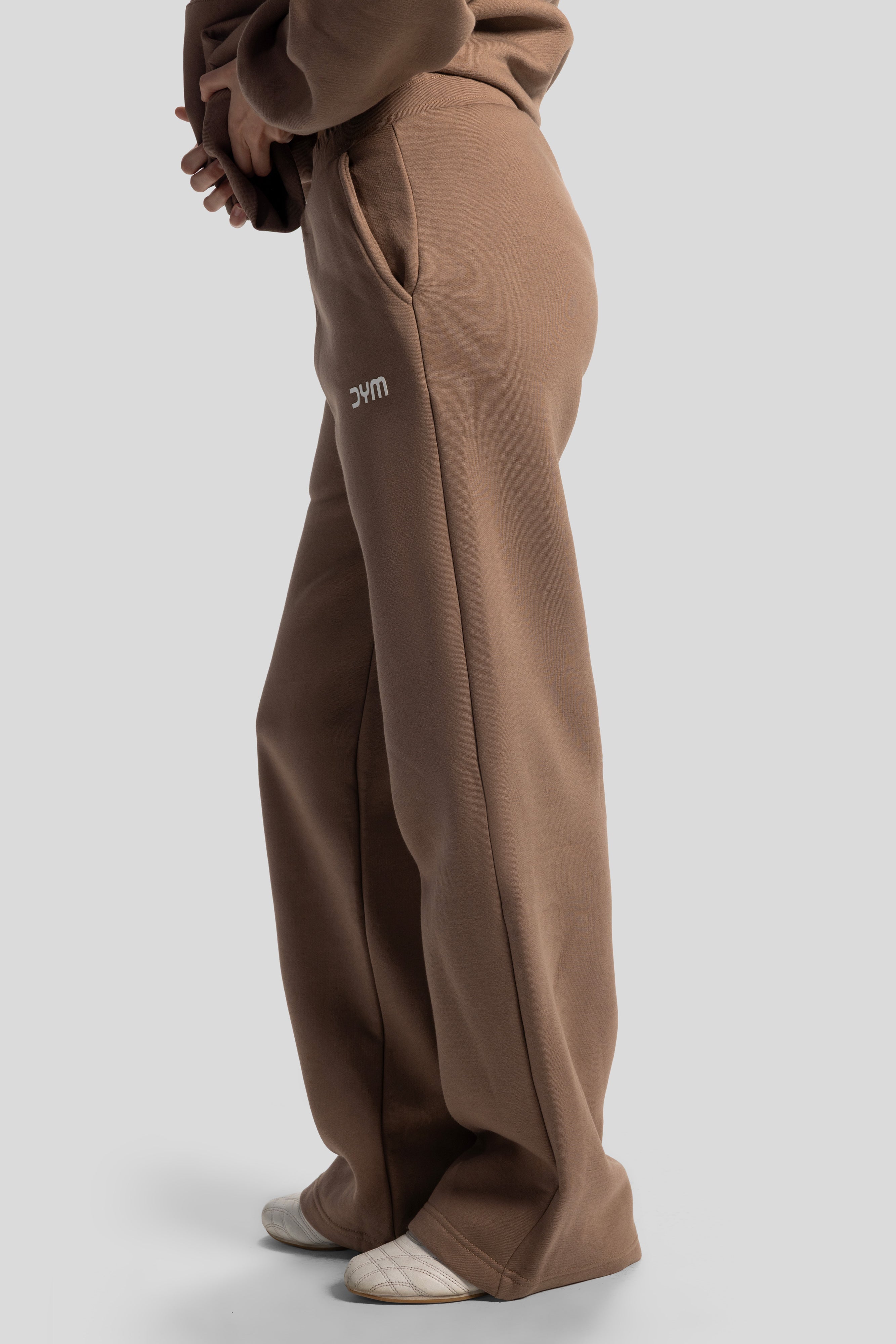 Wide-Leg Sweatpants – Soft Brown