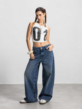 Baggy – Low-Waist Mid Vintage Blue Jeans