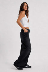 Super Baggy Low-Waist Washed Black Jeans